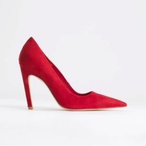 Red Suede Pumps / Heels Brand New genuine leather!